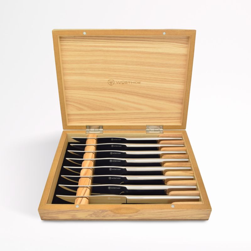 Wusthof ® Mignon Stainless Olivewood 8-Piece Steak Knife Set