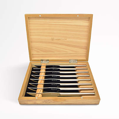 Wusthof ® Mignon Stainless Olivewood 8-Piece Steak Knife Set