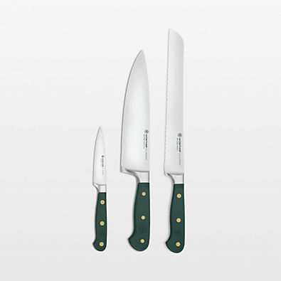View Wusthof ® Classic Fresh Rosemary 3-Piece Chef's, Utility, Bread Knife Set details