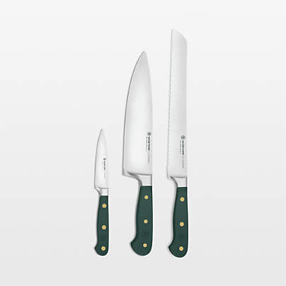 Wusthof ® Classic Fresh Rosemary 3-Piece Chef's, Utility, Bread Knife Set