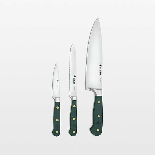 Wusthof ® Classic Fresh Rosemary 3-Piece Chef's, Utility, Paring Knife Set