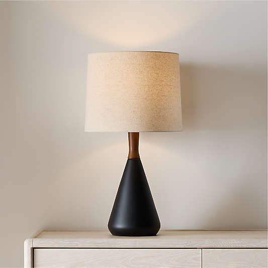 Weston Black Mid-Century Modern Table Lamp 27"