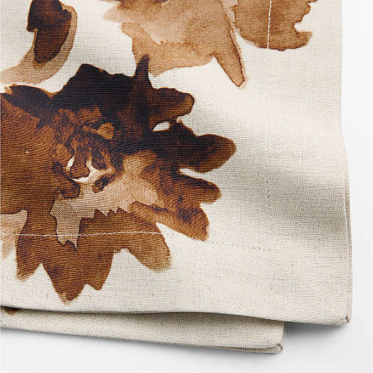Watercolor Floral Linen Cotton Dinner Napkin, Set of 4