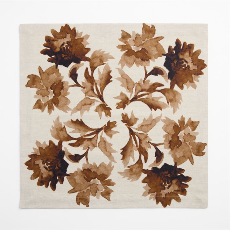 Watercolor Floral Linen Cotton Dinner Napkin, Set of 4 - image 2 of 3