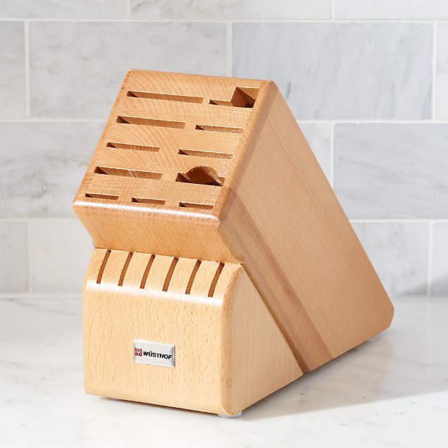 Wüsthof 17Slot Black Knife Block + Reviews Crate & Barrel