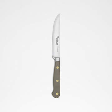 Jean Dubost 6 Eco-Friendly Steak Knives Green Handles in Block