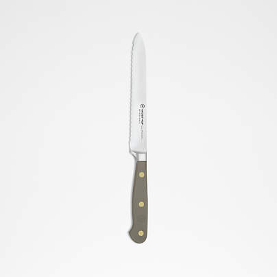 Wusthof Classic Color Velvet Oyster 5" Serrated Utility Knife