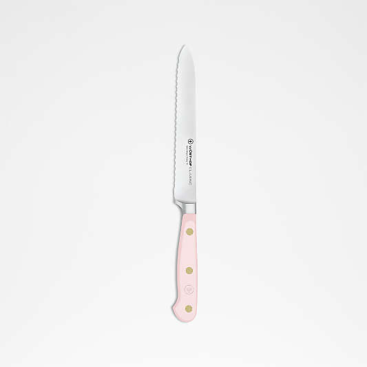 Wusthof Classic Color Pink Himalayan Salt 5" Serrated Utility Knife