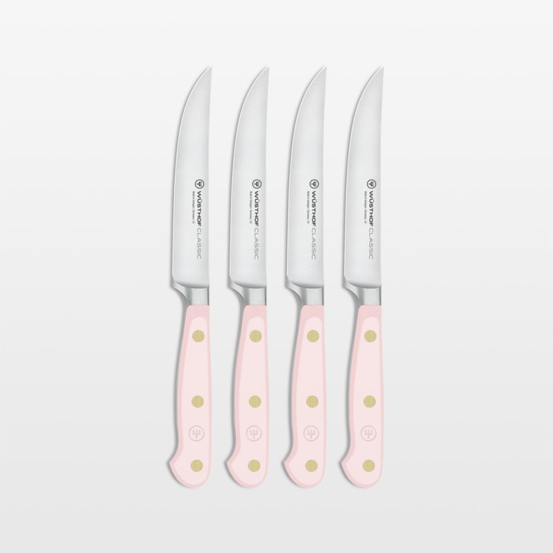 WÜSTHOF Classic Color Coral Peach 4 Piece Steak Knife Set