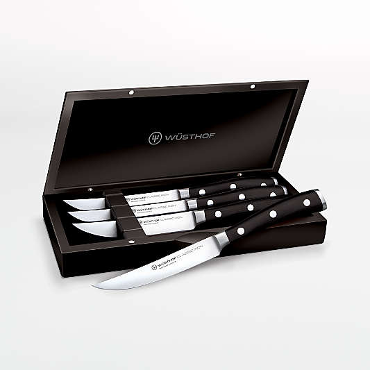 Wusthof ® Classic Ikon 4-Piece Steak Knife Set with Black Box