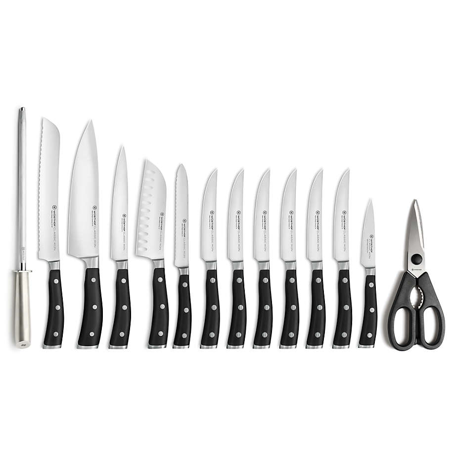 Wusthof Classic Ikon 16-Piece Acacia Knife Block Set