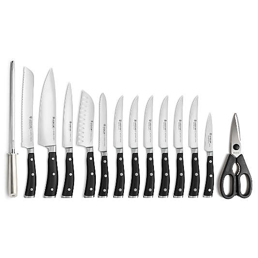 Wusthof ® Classic Ikon 15-Piece Acacia Knife Block Set