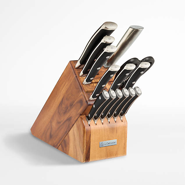 Wusthof Classic Ikon 8-Piece Acacia Knife Block Set + Reviews | Crate ...