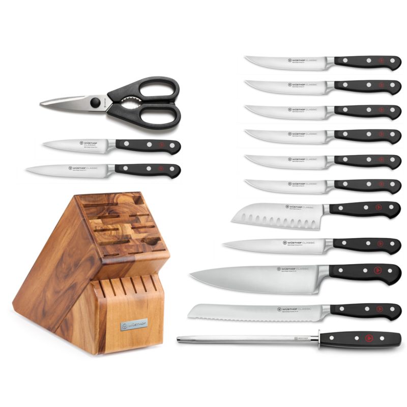 Wusthof ® Classic 15-Piece Acacia Knife Block Set