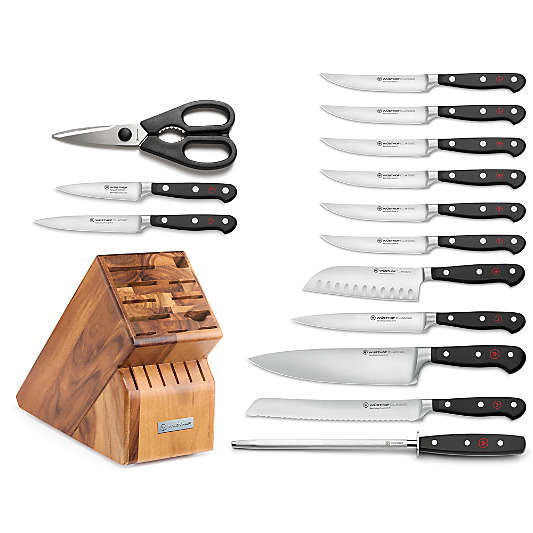 Wusthof ® Classic 15-Piece Acacia Knife Block Set