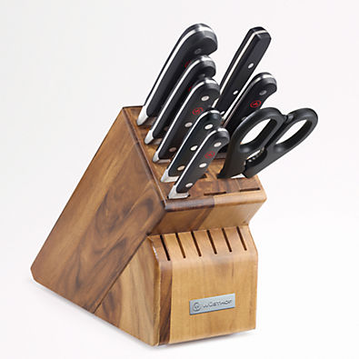 View Wusthof ® Classic 9-Piece Acacia Wood Knife Block Set details