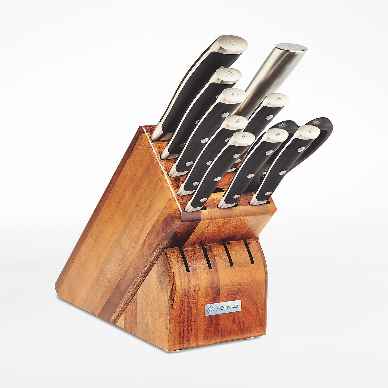 Wüsthof Classic Ikon 11-Piece Acacia Knife Block Set + Reviews | Crate ...