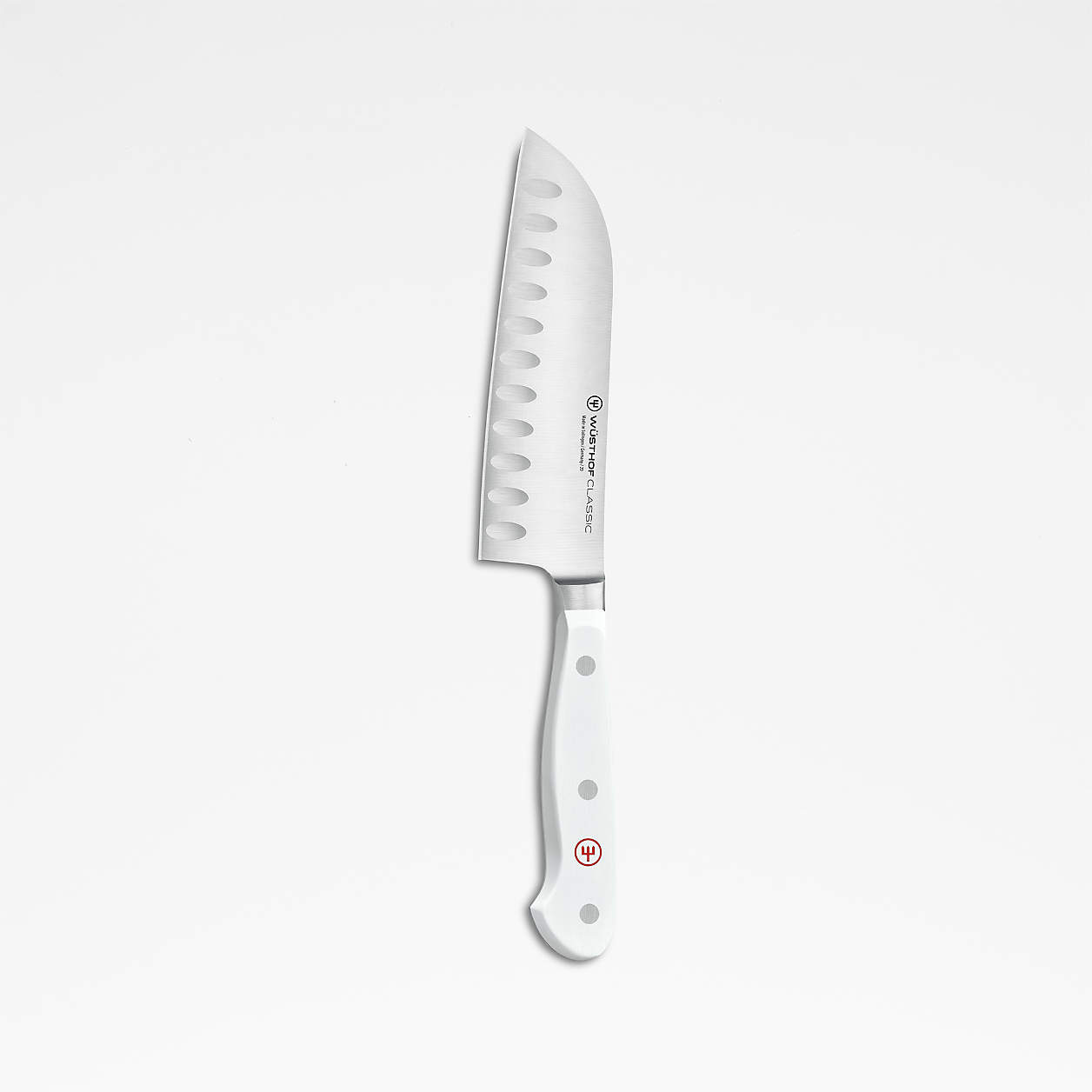 Wusthof Classic White 5" Santoku Knife + Reviews Crate & Barrel