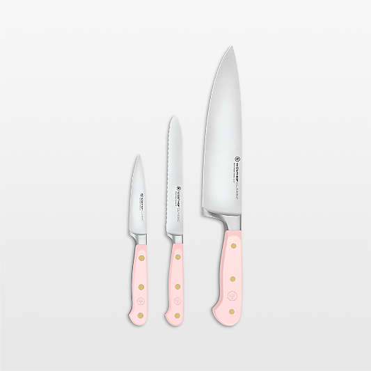 Wusthof ® Classic Pink Himalayan Salt 3-Piece Chef's, Utility, Paring Knife Set