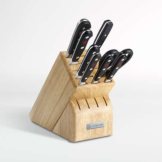 Wusthof ® Classic 9-Piece Natural Wood Knife Block Set