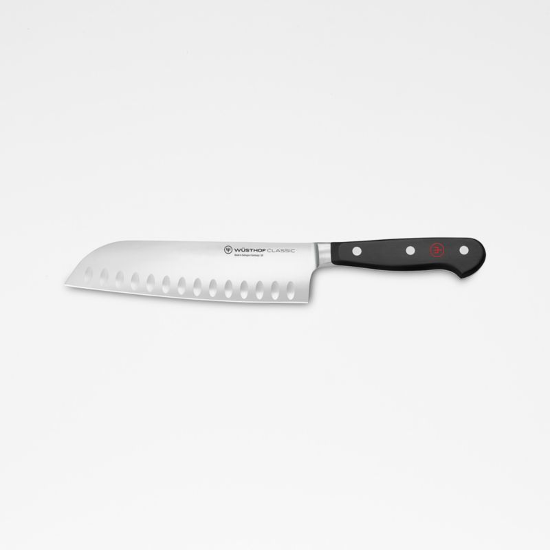 Wusthof Classic 7" Hollow Edge Santoku Knife + Reviews | Crate & Barrel