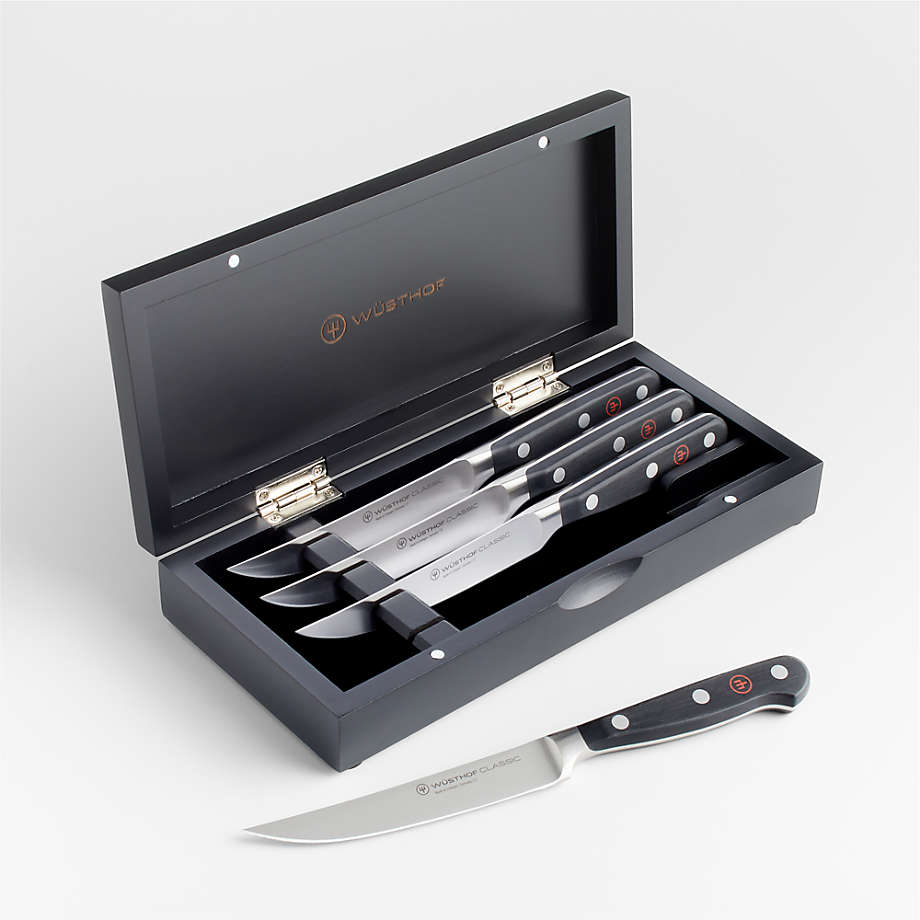 Steak knives CLASSIC COLOUR, set of 4, 12 cm, coral peach, Wüsthof 