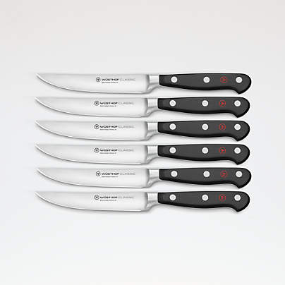 Wusthof ® Classic Black Steak Knives, Set of 6