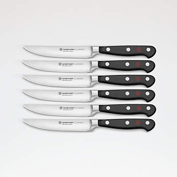 Steak knives CLASSIC COLOUR, set of 4, 12 cm, coral peach, Wüsthof 