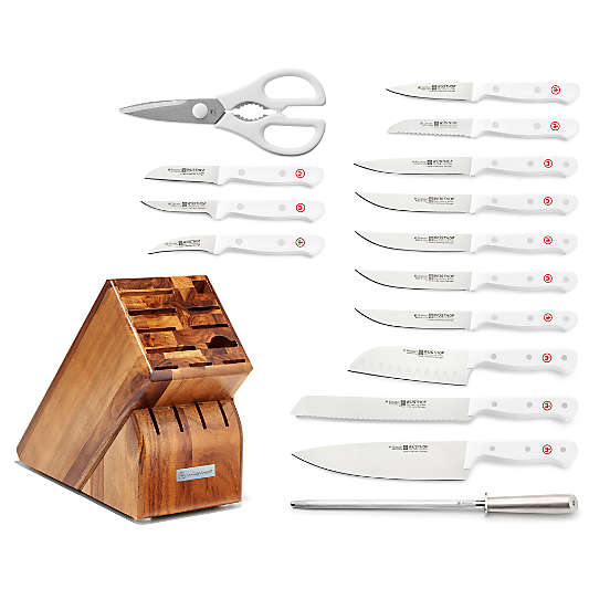 Wusthof ® Gourmet White 16-Piece Knife Block Set