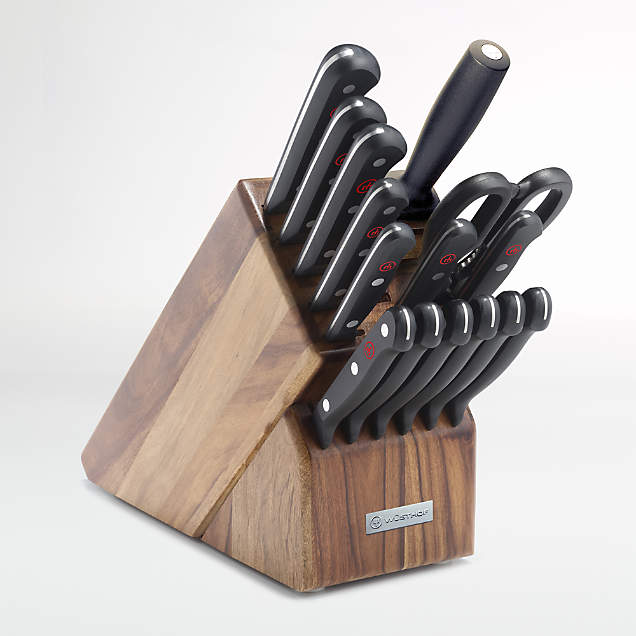 Wusthof Gourmet Stamped 16-Piece Acacia Knife Block Set + Reviews ...