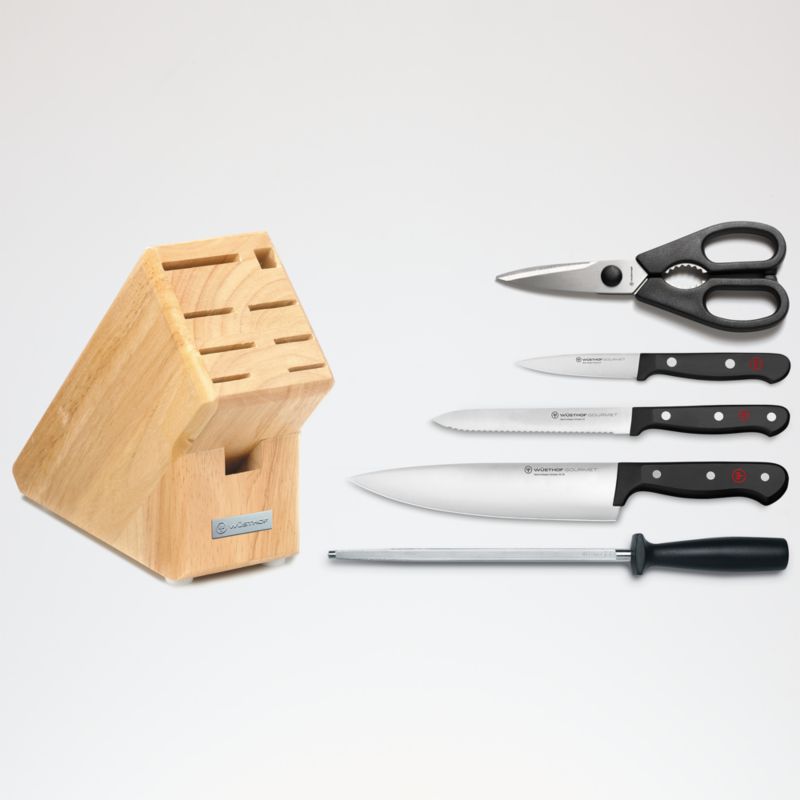 Wusthof ® Gourmet 6-Piece Natural Knife Block Set