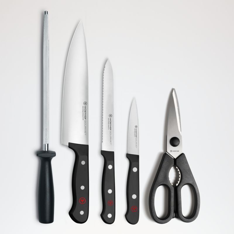 Wusthof ® Gourmet 6-Piece Natural Knife Block Set