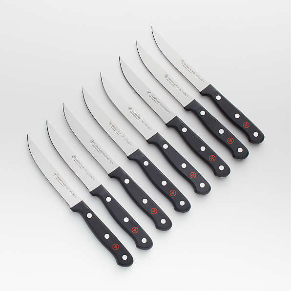 Wusthof Trident Gourmet Steak Knife in Stainless Steel and Black (Set of 4)