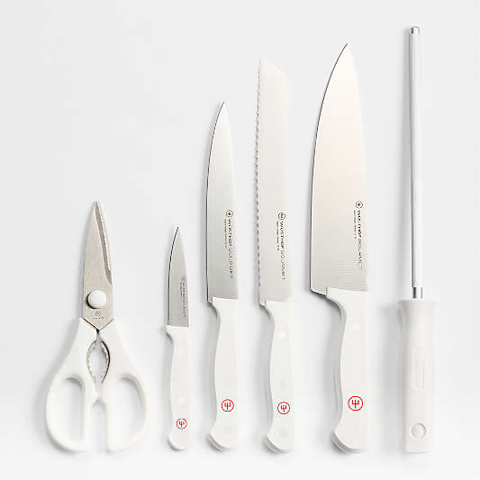 Wusthof ® Gourmet White 7-Piece Block Set