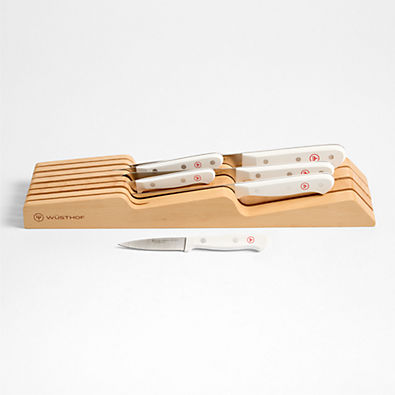 View Wusthof ® Gourmet White 7-Piece In-Drawer Knife Set details