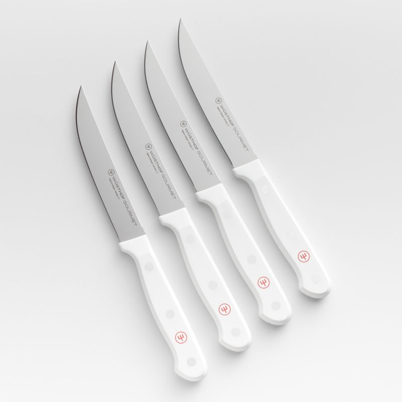 Wusthof Gourmet Steak Knives White Set of 4 MSRP $90 