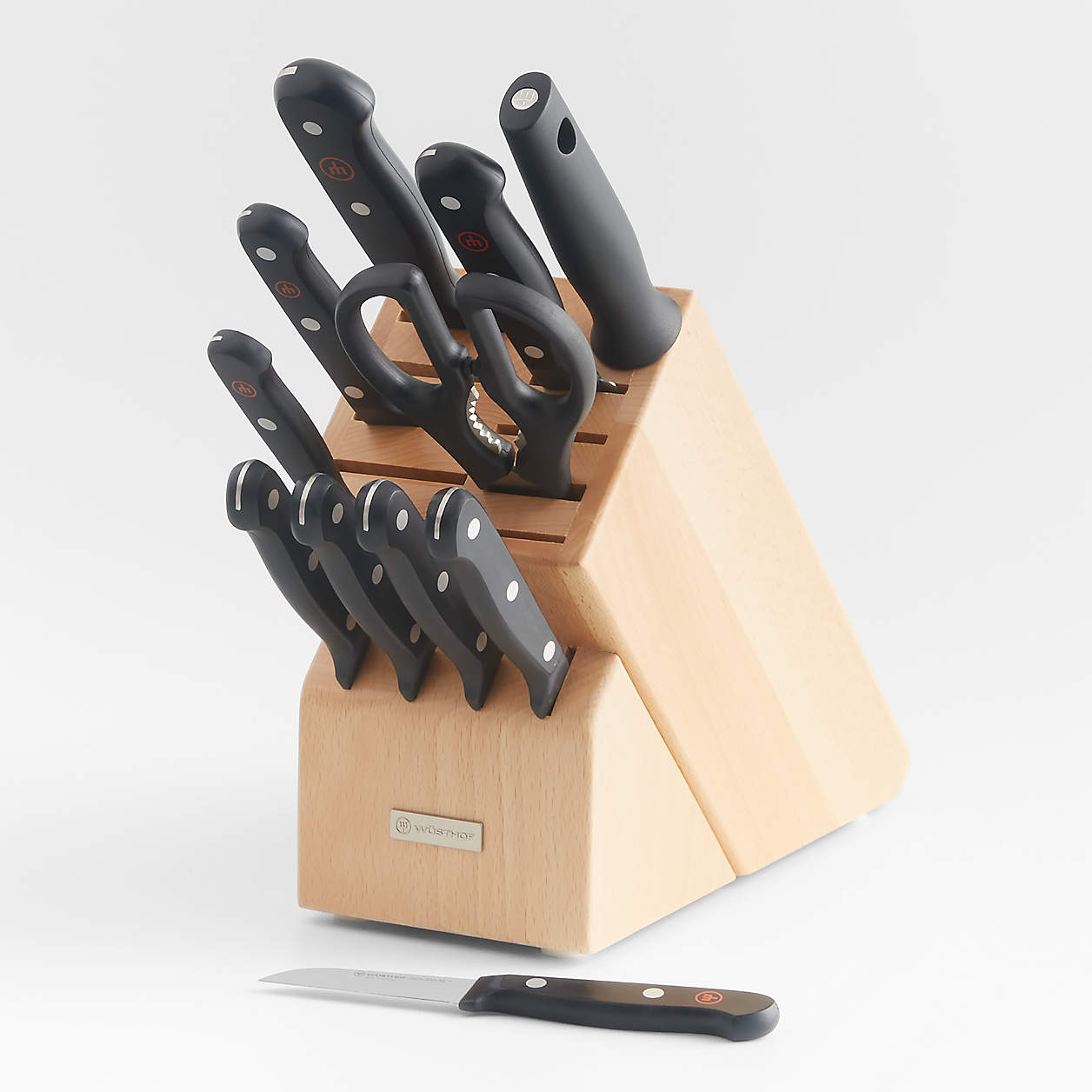 Wüsthof Gourmet Stamped 12Piece Knife Set + Reviews Crate & Barrel