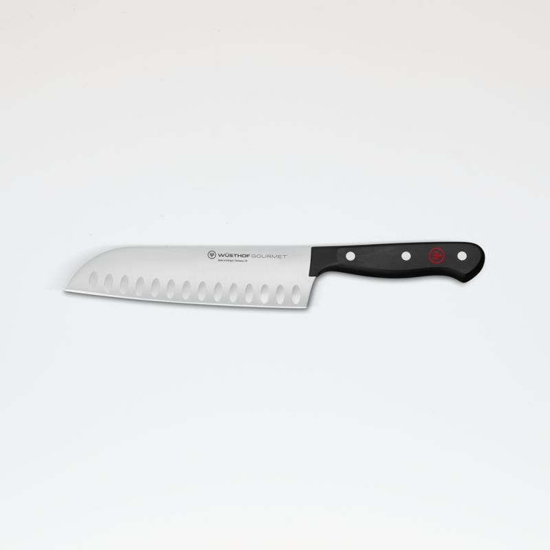 Wusthof ® Gourmet Black 7" Hollow Edge Santoku Knife - image 0 of 9