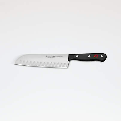 Wusthof ® Gourmet Black 7" Hollow Edge Santoku Knife