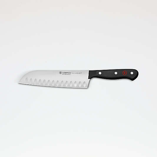 Wusthof ® Gourmet Black 7" Hollow Edge Santoku Knife