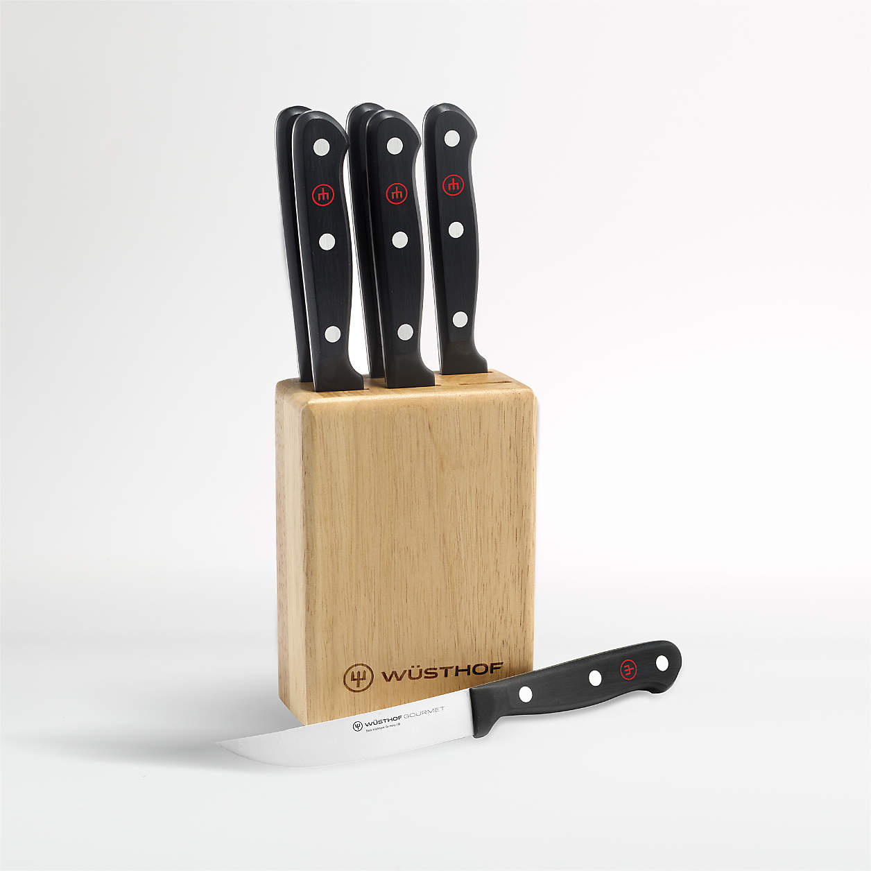 Wüsthof Gourmet Stamped 7Piece Steak Knife Block Set + Reviews Crate