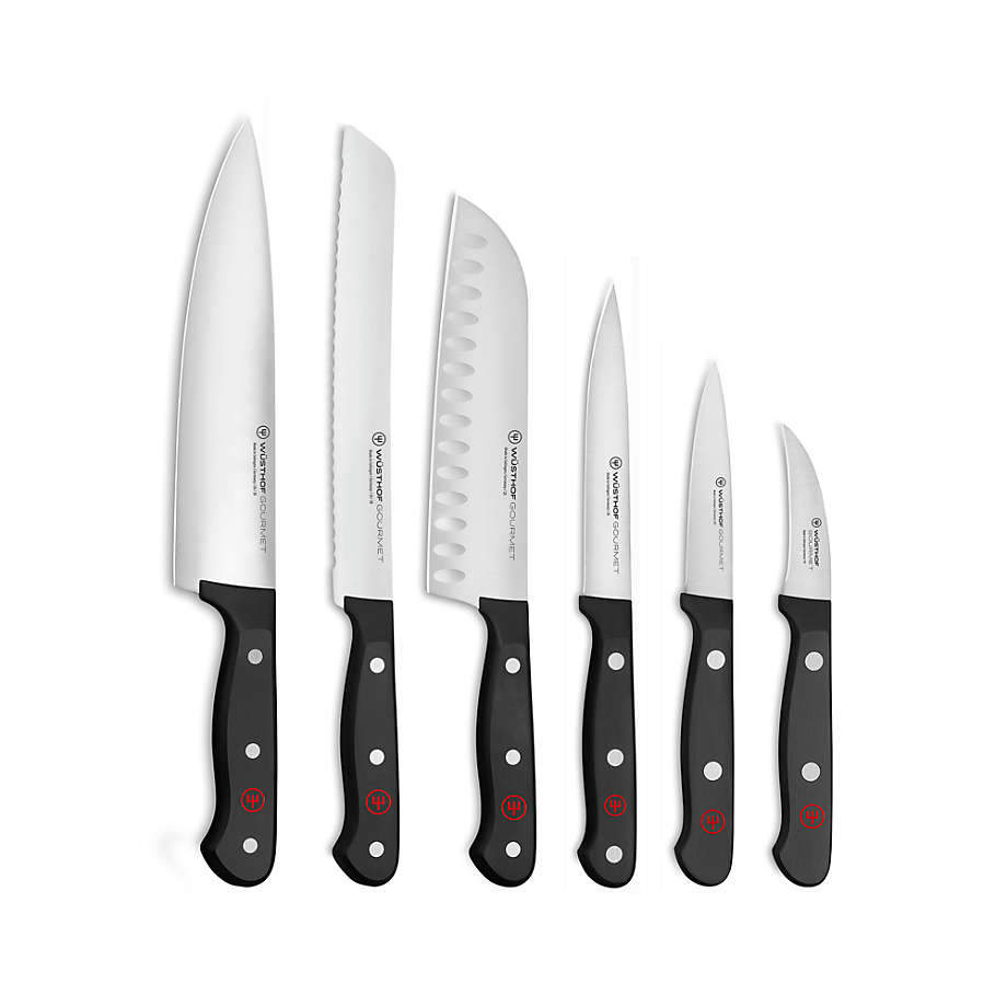 Wüsthof Gourmet Stamped 7-Piece In-Drawer Knife Set + Reviews | Crate & Barrel