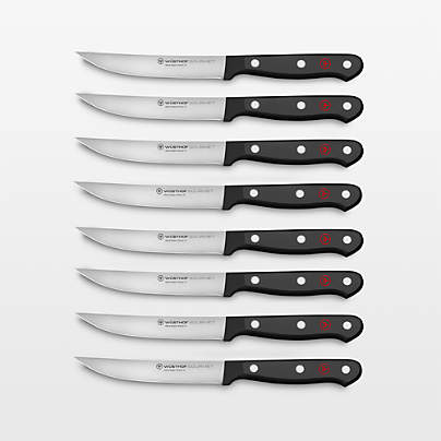 Wusthof ® Gourmet Black Steak Knives, Set of 8