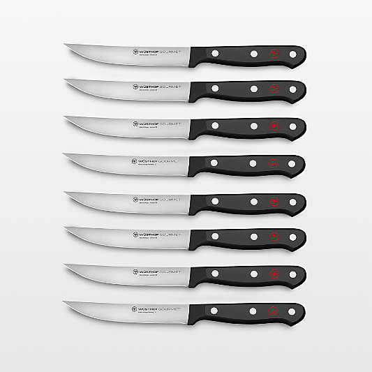 Wusthof ® Gourmet Black Steak Knives, Set of 8