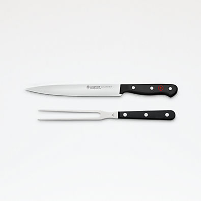 View Wusthof ® Gourmet Black 2-Piece Carving Set details