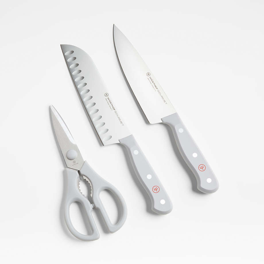 Wüsthof Gourmet Stamped Grey 3-Piece Basic Knife Set + Reviews