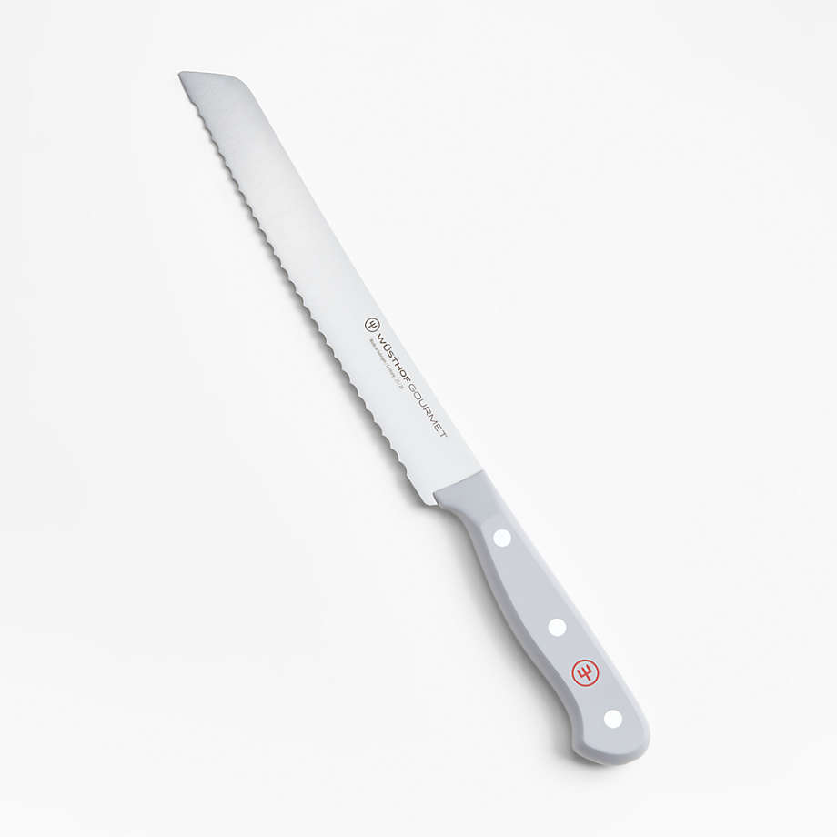Wüsthof Gourmet Stamped Grey 8" Bread Knife + Reviews Crate & Barrel