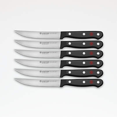 Wusthof ® Gourmet Black Steak Knives, Set of 6