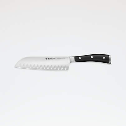 Wusthof ® Classic Ikon Black 7" Hollow Edge Santoku Knife