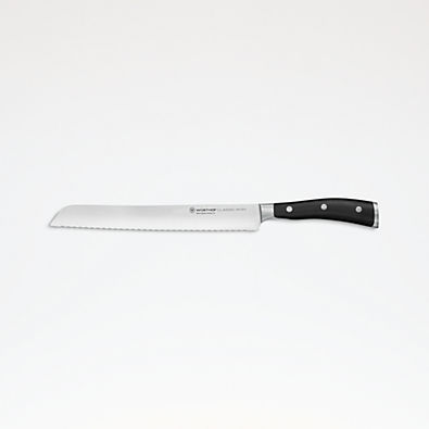 View Wusthof ® Classic Ikon Black 9" Double Serrated Bread Knife details